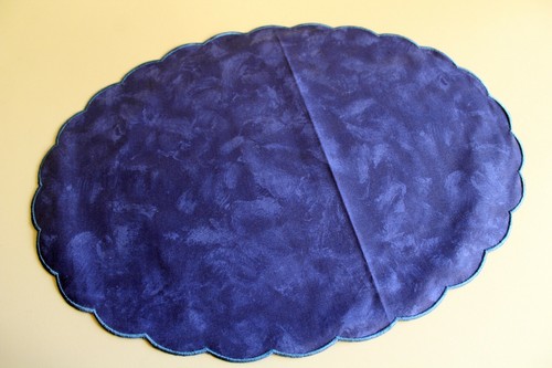 Blaues ovales deckchen - blaues,