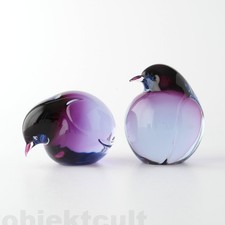 2x Murano Glasfigur Pinguin