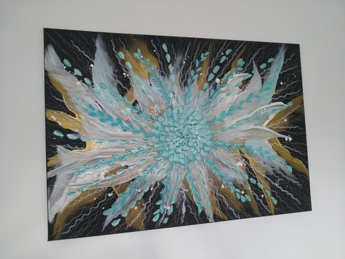 Abstraktes acryl gemälde auf - abstraktes,