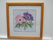 Kreuzstich Stickbild Blumen