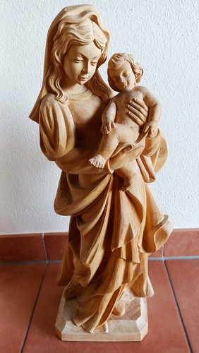 Holzfigur mutter gottes - holzfigur,
