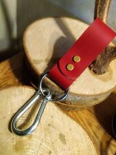 Handgefertigte farbige Leder Gundog Leine Gürtelschlaufe mit Karabinerclip