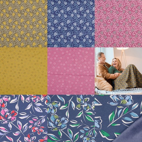 Alpenfleece stoff blumen - alpenfleece,