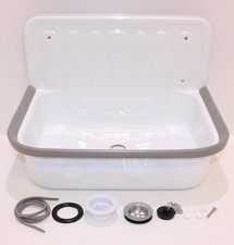 Hermann Schmidt Stahlausgussbecken Weiß emailliert