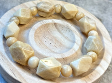 Helles Sonnenstein Armband Stretcharmband Diamanten Schliff Steine 11-12mm NEU