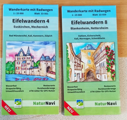 Zwei wanderkarten eifel - wanderkarten, sehr