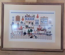 LKE  liebevolle kreuzstichentwürfe alte Küche  fertig gestickt 69,7 x 53,7 cm