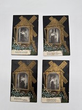 4x alte antike Postkarten