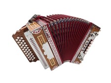 Steirische Harmonika G C F Alpenklang Lernmodell mit Koffer & Riemen Top Zustand