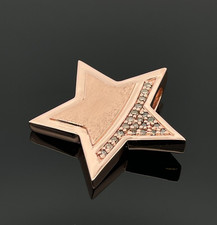 ANHÄNGER 925/-SILBER ROSÉVERGOLDET MIT DIAMANTEN (GES. CA. 0,30 CT.) SCHMUCKJAGD