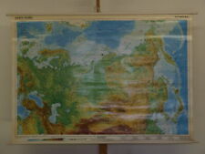 Asien Nord Russland Skandinavien Japan Nordpol 1994 Schul-Wandkarte 157x109cm