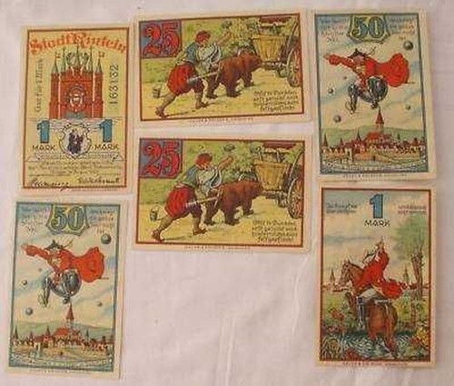 Banknoten notgeld stadt - 6,
