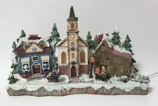 Adventsschmuck, Weihnachtsschmuck, beleuchtetes Weihnachtshaus Kunststoff