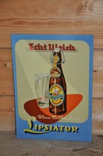 Altes Brauereischild/Reklameschild DDR Echt Ulrich Lipsiator Leipzig,Original