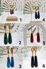 Halbedelstein Tropfen Ohrringe