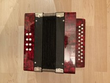 Kleines Akkordeon Knopfharmonika C-F