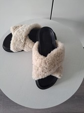 Alohas Damen Schuh Pantoletten  , Hausschuhe mit Lammfell Größe: EU 37