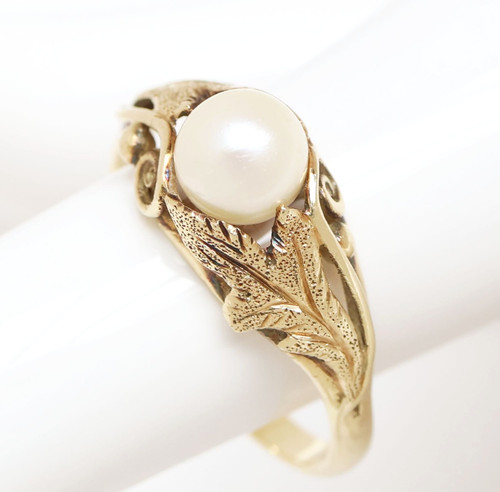 Perlenring karat 585 gold - 14,