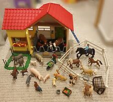 Schleich XXL Farm World 42334 Bauernhof Scheune Stall mit 20 Bauernhoftieren uvm