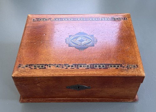 Antike holzschatulle uhrenbox - holzschatulle,