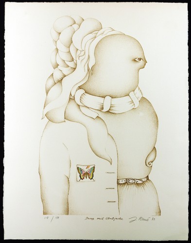 Pop art dame mit clubjacke - "dame,