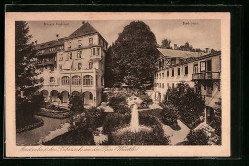 Jordanbad bei biberach an - ak,