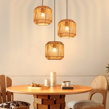 Pendelleuchte flammig rattan - pendelleuchte,