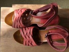 Esprit Clogs, Keilabsatz, Gr. 38, 24 cm Innensohle, rosa/ lachsfarben