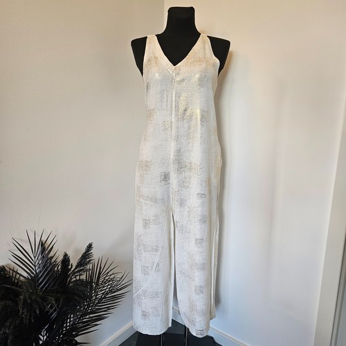 Damen jumpsuit glitzer weiß - glitzer,