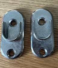 2x (1 Paar) Schrankrohrhalter Schrankestangenlager Wandlager Rohrlager Metall Si