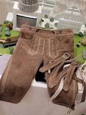 Original Alphorn Trachten Oktoberfest Echtlederhose Gr. 50 Kaffeebraun NEU