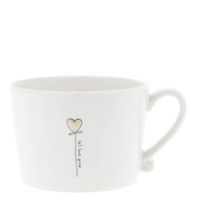 Tasse let love grow mit