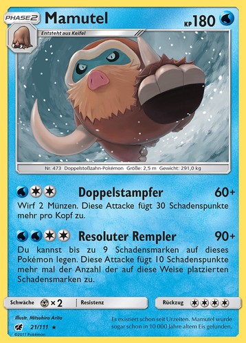 Pokemon 111 mamutel sonne - mamutel,