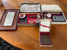 2 alte unbenutzte CHINESISCHE Asia KALLIGRAPHIE  Schreib Sets und 2 weitere Teil
