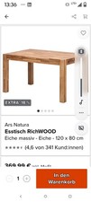 Esstisch massive Eiche Lackiert 120x80 cm ,Neupreis 360,- , für 130,-in Trier