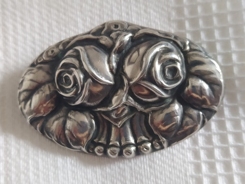 Jugendstil 800er silber nadel - silber,