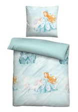 biberna Kinder Feinbiber- Bettwäsche Prinzessin 135x200cm 100% Baumwolle