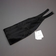 Brunello Cucinelli Schwarz Seide Kummerbund / UVP 370£ / Made in Italy / Brandneu