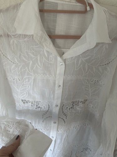 Mango bluse baumwolle weiß - bluse,