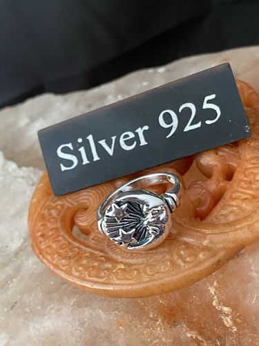 Massiver silber mond und stern - mond,