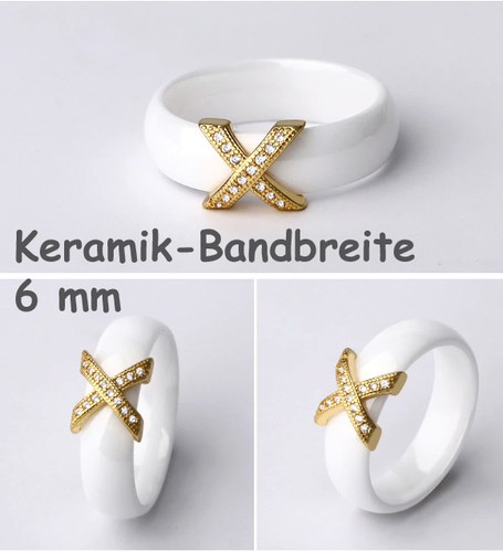 Keramik ring bandring - weiß, /