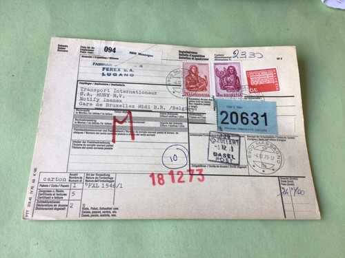Schweiz paket post bulletin - schweiz,