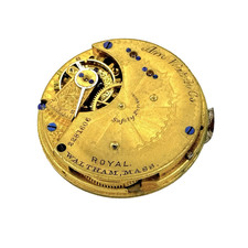 Waltham Royal Taschenuhrwerk 1873 8S 11J Jagd 3/4 Ersatzteile (685)