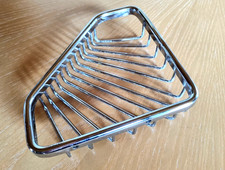 Seifenschale chrom, stabil, Wandecke, Schwamm – Korb, Seifen, Ablage, Dusche