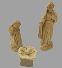 Handgeschnitzt natur Lindenholz: Heilige Familie 11 cm ca. 1980 bayr. Wald