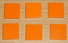 Lego 6 Tiles 2x2 in Orange