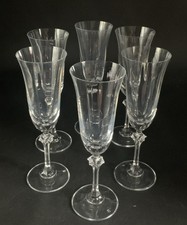 Kristall Sektgläser; Spiegelau; Luna Clear; Kelch Geriffelt; 6 Stck