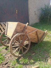 Antike DDR Schubkarre Holz Gartenwagen Bauernhof ANTIK