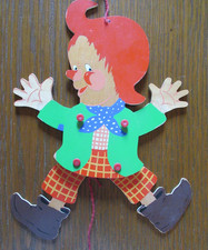 Moritz Hampelmann,Holz,Handarbeit,Ziehfigur,Springfigur,ca. 26 cm