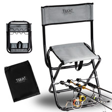 Tilkat® Fishing Angelstuhl mit Rutenhalter | B-Ware ! | Angelhocker | kompakt